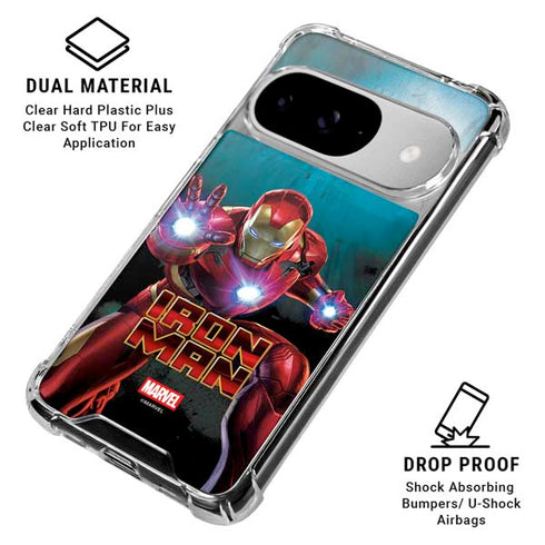 Marvel Iron Man Repulsor Blast Google Pixel 10 Clear Case